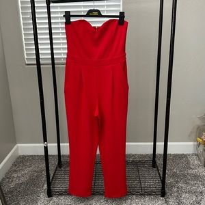 Express sweetheart neckline jumpsuit
